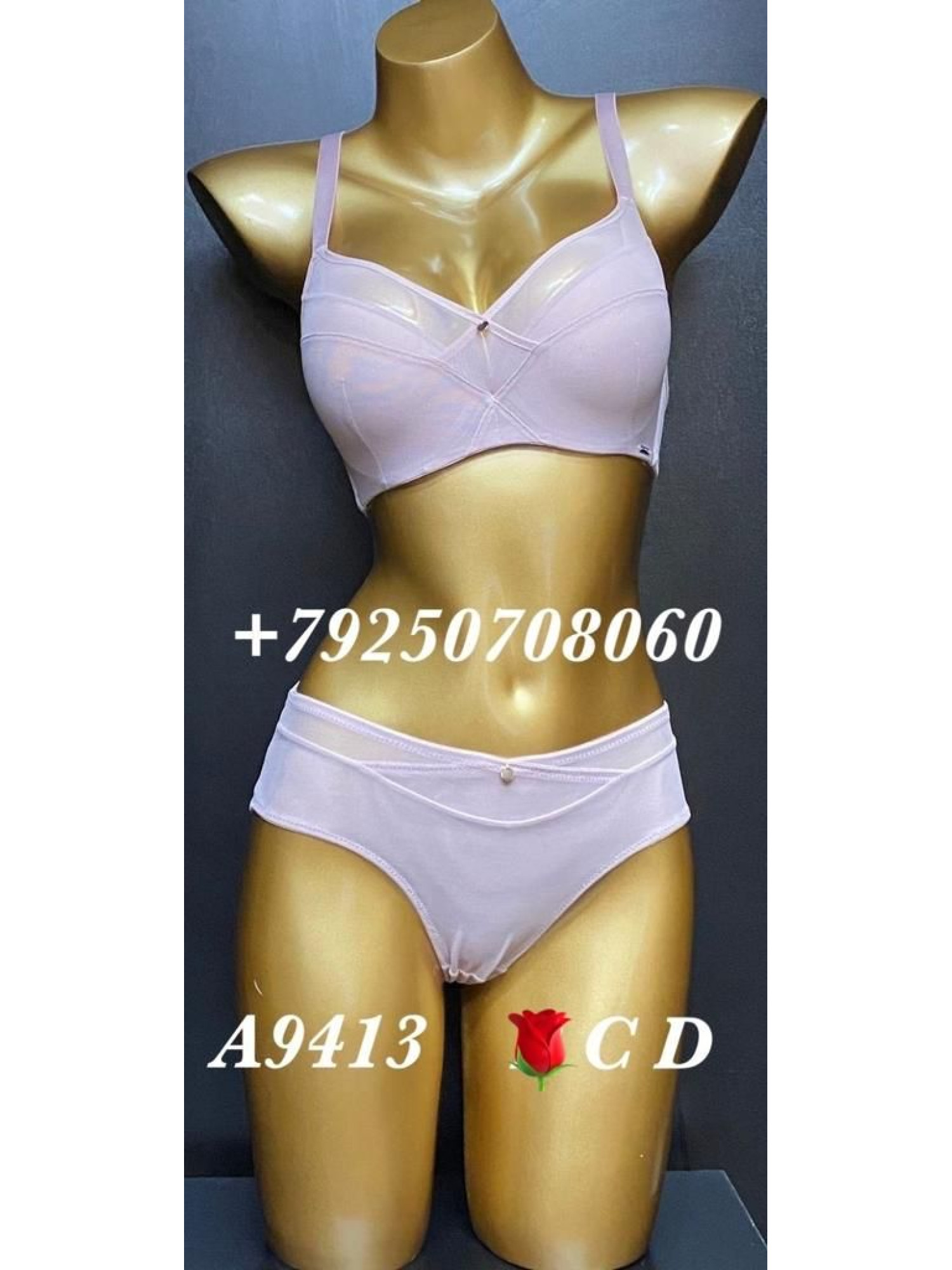 Комплект женского нижнего белья Balaloum A9413 Пудра